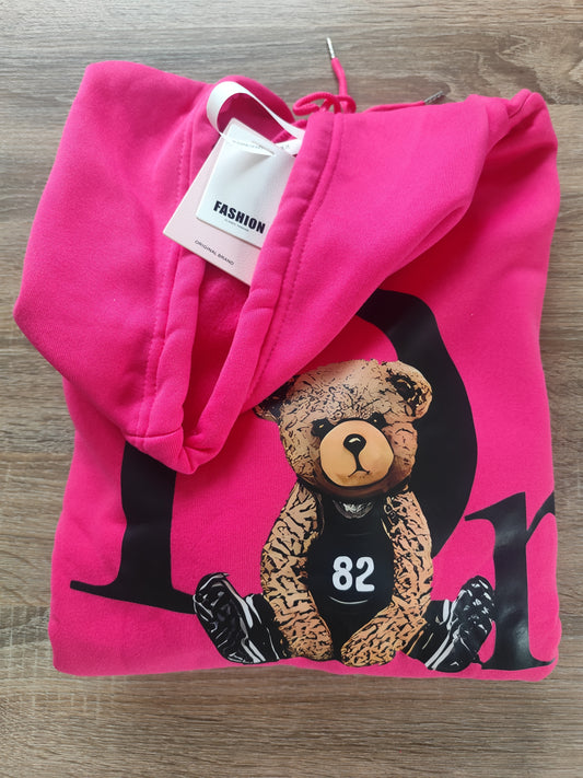 Sudadera fucsia bear
