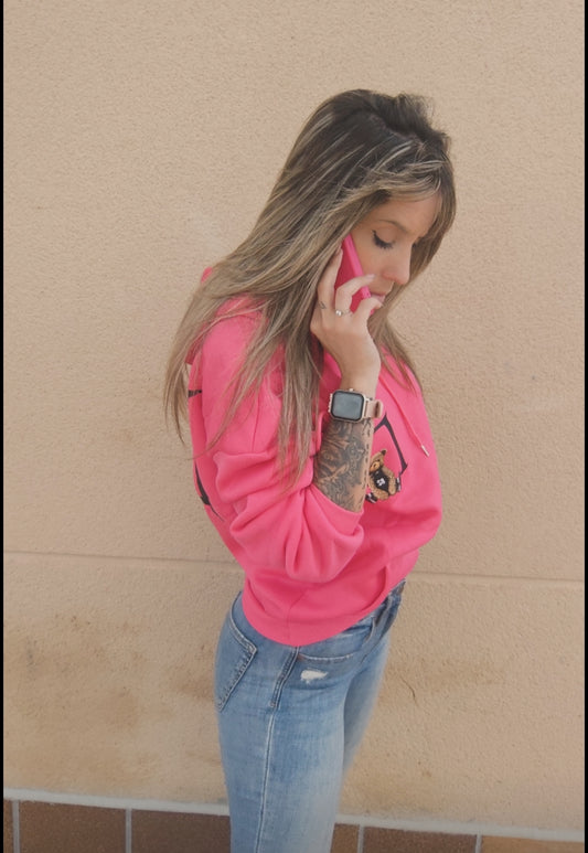 Sudadera fucsia bear